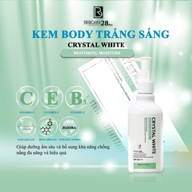 Kem dưỡng REBORN WHITENING BODY CREAM – Chống nắng SPF60+++